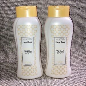 2 Pack Vitabath Vanilla Sugar Liquid Hand Soap 24oz Each Dye ,Soy, Paraben Free